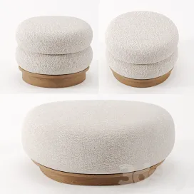Split ottomann pouf by emmanuelle simon